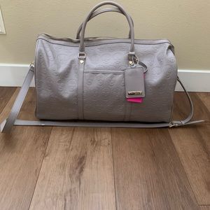 BETSEY JOHNSON SKULL DUFFLE BAG, BETSEY JOHNSON Skull Embossed Weekender